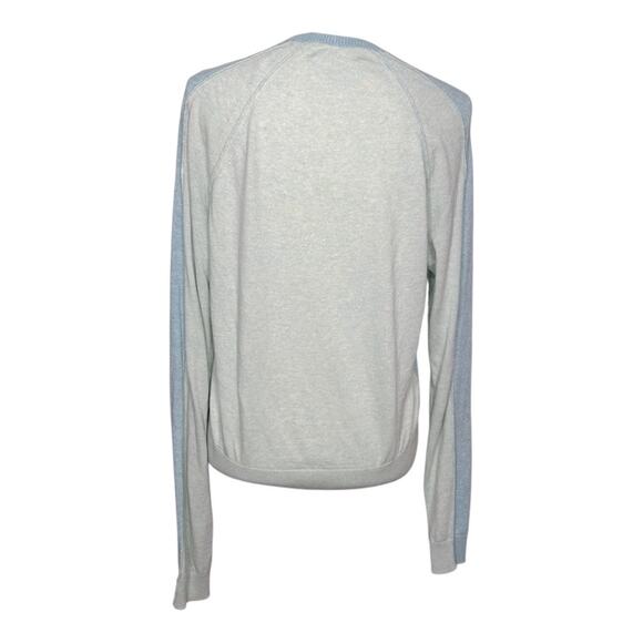 Zadig & Voltaire River Cotton Cashmere V Neck Sweater Color Block Blue XS - Picture 5 of 12